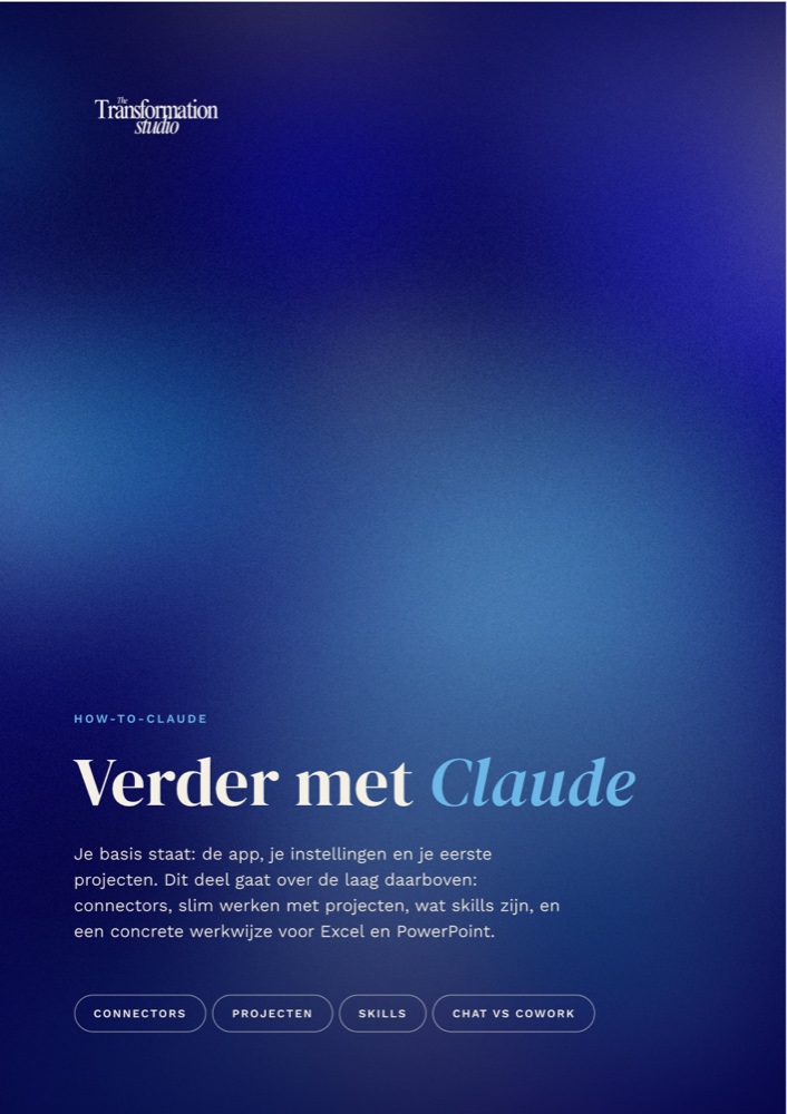 Voorblad Verder met Claude, in TTS-huisstijl