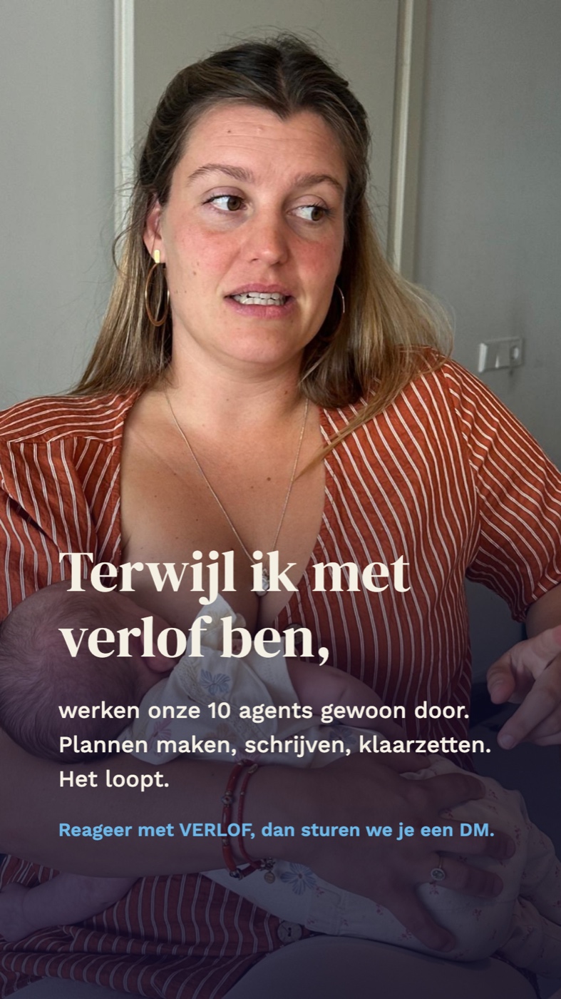 Dezelfde foto in TTS-huisstijl: eigen lettertype, eigen kleuren, rustige vormgeving