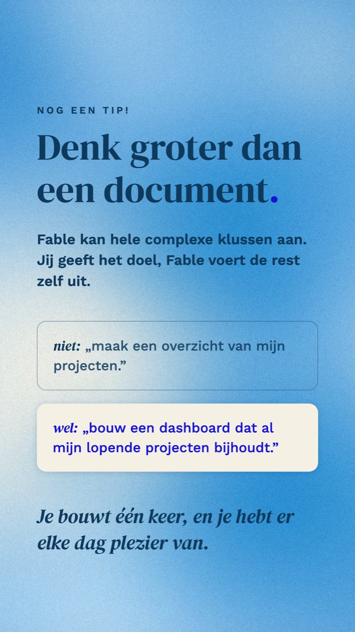 Nieuwere Instagram-story in TTS-huisstijl